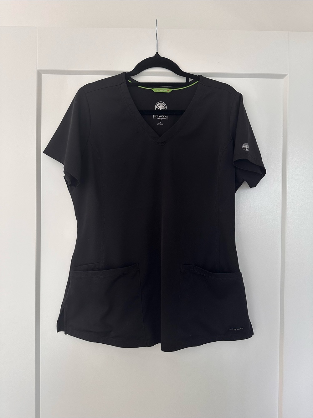 Healing Hands- Size Small, Black Scrubs- Top & Bottoms